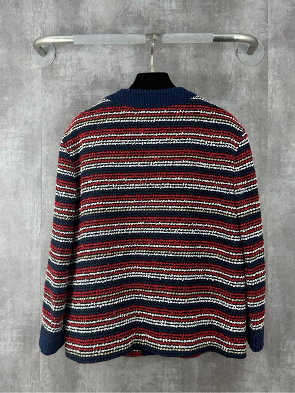Authentic Gucci Navy and Red Striped Jacket - Picture 2 of 10